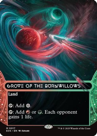 Grove of the Burnwillows (0017) (Borderless) (EOS-017) [Edge of Eternities: Stellar Sights] Foil