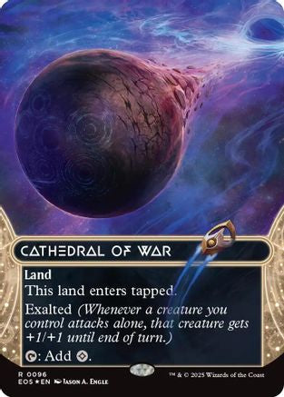Cathedral of War (0096) (Borderless) (Galaxy Foil) (EOS-096) [Edge of Eternities: Stellar Sights] Foil