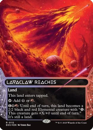 Lavaclaw Reaches (0112) (Borderless) (Galaxy Foil) (EOS-112) [Edge of Eternities: Stellar Sights] Foil