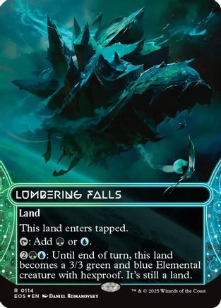 Lumbering Falls (0114) (Borderless) (Galaxy Foil) (EOS-114) [Edge of Eternities: Stellar Sights] Foil