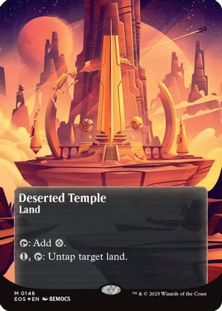 Deserted Temple (0146) (Borderless) (Galaxy Foil) (EOS-146) [Edge of Eternities: Stellar Sights] Foil