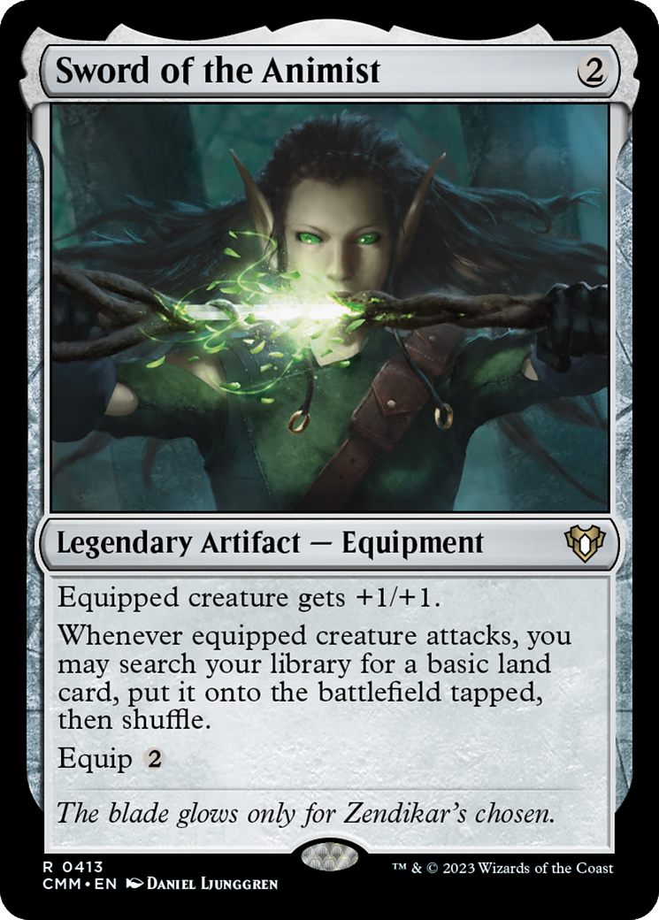 Sword of the Animist (CMM-413) [Commander Masters] Foil