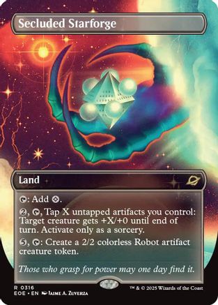 Secluded Starforge (Borderless) (EOE-316) [Edge of Eternities] Foil