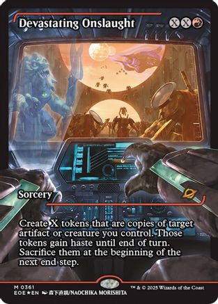 Devastating Onslaught (0361) (Showcase) (EOE-361) [Edge of Eternities] Foil