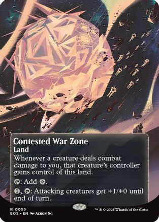 Contested War Zone (0053) (Borderless) (EOS-053) [Edge of Eternities: Stellar Sights] Foil