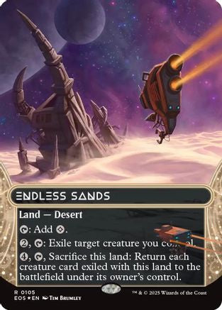 Endless Sands (0105) (Borderless) (Galaxy Foil) (EOS-105) [Edge of Eternities: Stellar Sights] Foil