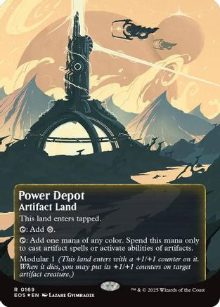 Power Depot (0169) (Borderless) (Galaxy Foil) (EOS-169) [Edge of Eternities: Stellar Sights] Foil