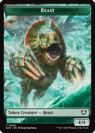 Beast (0006) // Elemental (0008) Double-Sided Token (EOC-6 // 8) [Commander: Edge of Eternities]