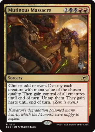 Mutinous Massacre (PPEOE-222) [Promo Pack: Edge of Eternities] Foil