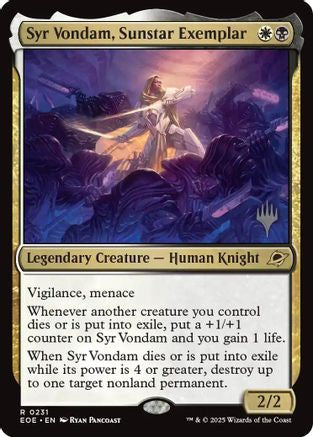 Syr Vondam, Sunstar Exemplar (PPEOE-231) [Promo Pack: Edge of Eternities]