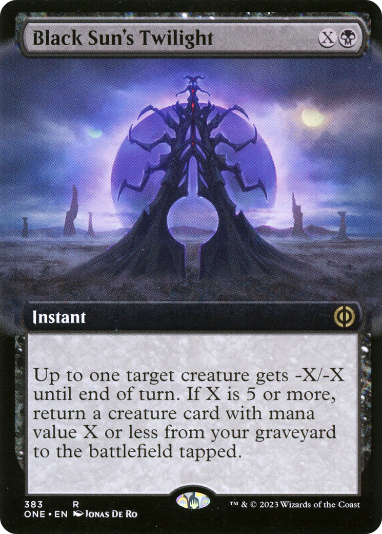 Black Sun's Twilight (ONE-383) [Phyrexia: All Will Be One]: (Extended Art)