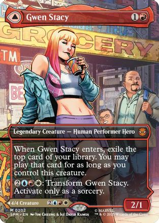 Gwen Stacy (0202) (Borderless) (SPM-202) [Marvel's Spider-Man] Foil