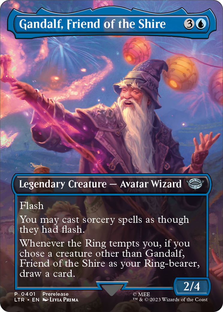 Gandalf, Friend of the Shire (LTR-401) [The Lord of the Rings: Tales of Middle-earth] (Borderless) Foil