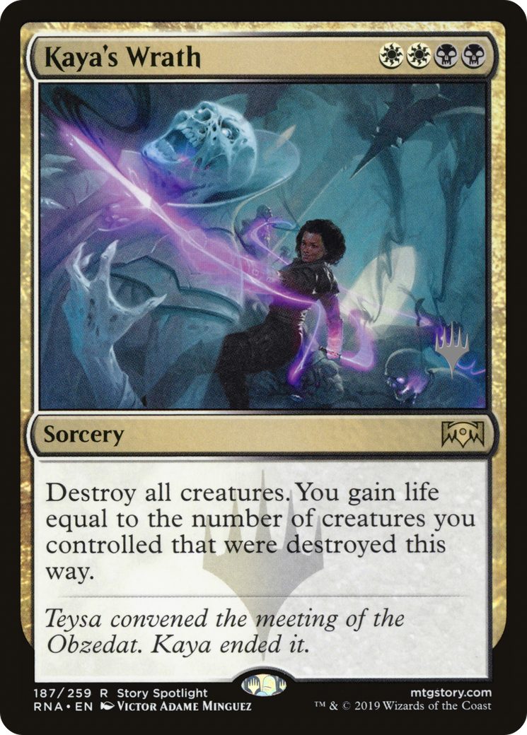 Kaya's Wrath (PPELD-187P) [Promo Pack: Ravnica Allegiance Promos]