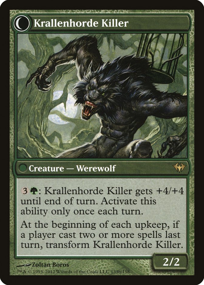 Wolfbitten Captive // Krallenhorde Killer (DKA-133) [Dark Ascension]: (Double Faced Transform) Foil