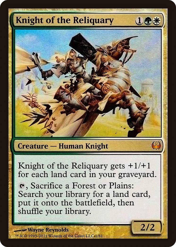 Knight of the Reliquary (DDG-001) [Duel Decks: Knights vs. Dragons] Foil