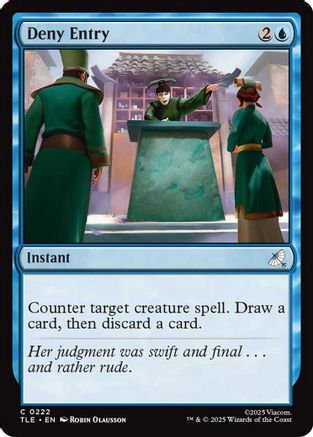 Deny Entry (TLE-222) [Avatar: The Last Airbender: Eternal-Legal] Foil