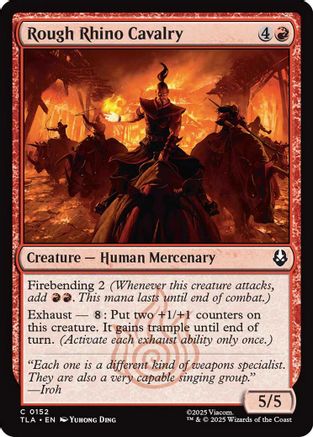 Rough Rhino Cavalry (TLA-152) [Avatar: The Last Airbender] Foil