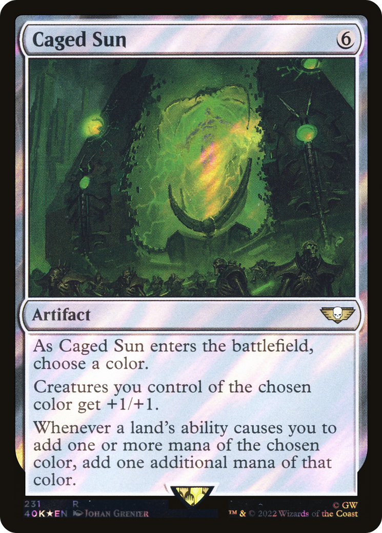 Caged Sun (Surge Foil) (40K-231) [Warhammer 40,000 Commander] Foil