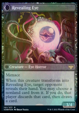 Concealing Curtains // Revealing Eye (PRE-101S) [Innistrad: Crimson Vow Promos]: (Double Faced Transform) Foil