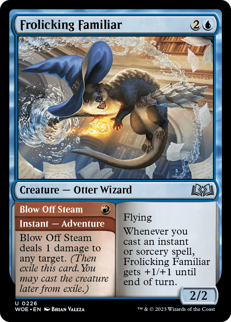 Frolicking Familiar // Blow Off Steam (WOE-226) [Wilds of Eldraine] Foil