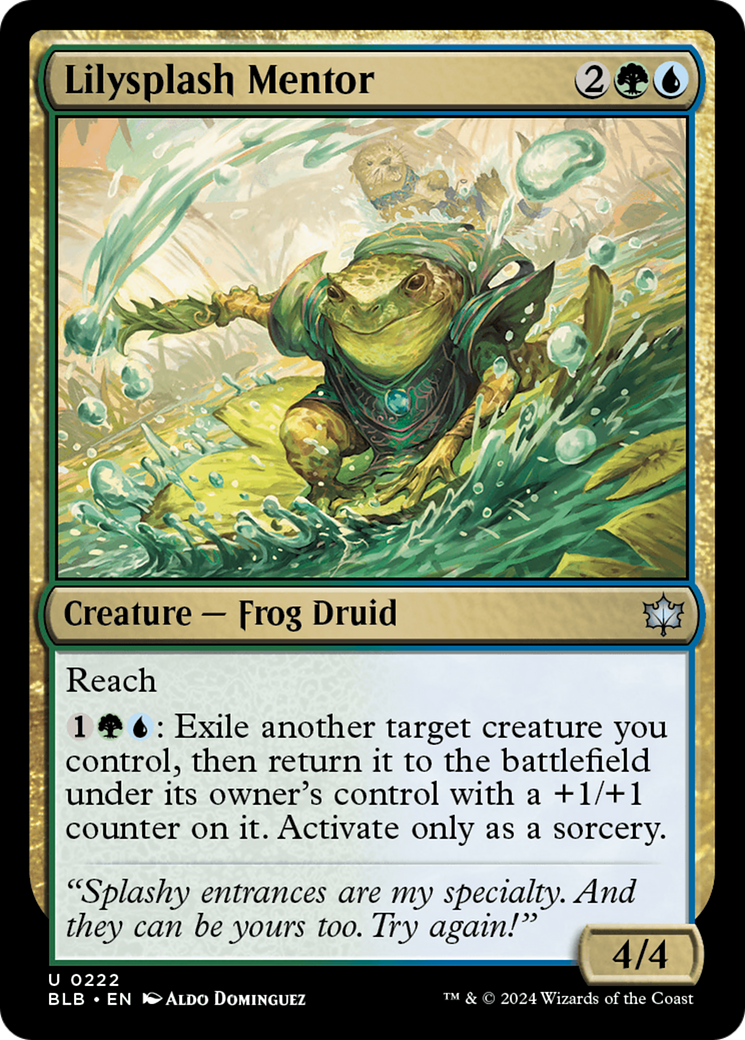 Lilysplash Mentor (BLB-222) [Bloomburrow] Foil