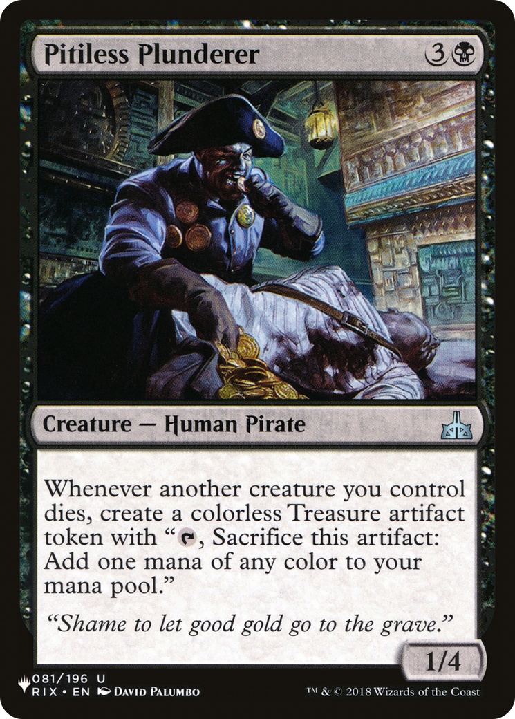 Pitiless Plunderer (LIST-RIX-81) [The List]