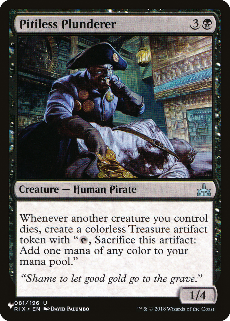 Pitiless Plunderer (LIST-RIX-81) [The List]
