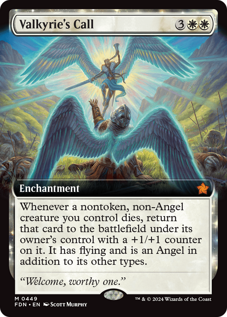 Valkyrie's Call (FDN-449) [Foundations]: (Extended Art) Foil