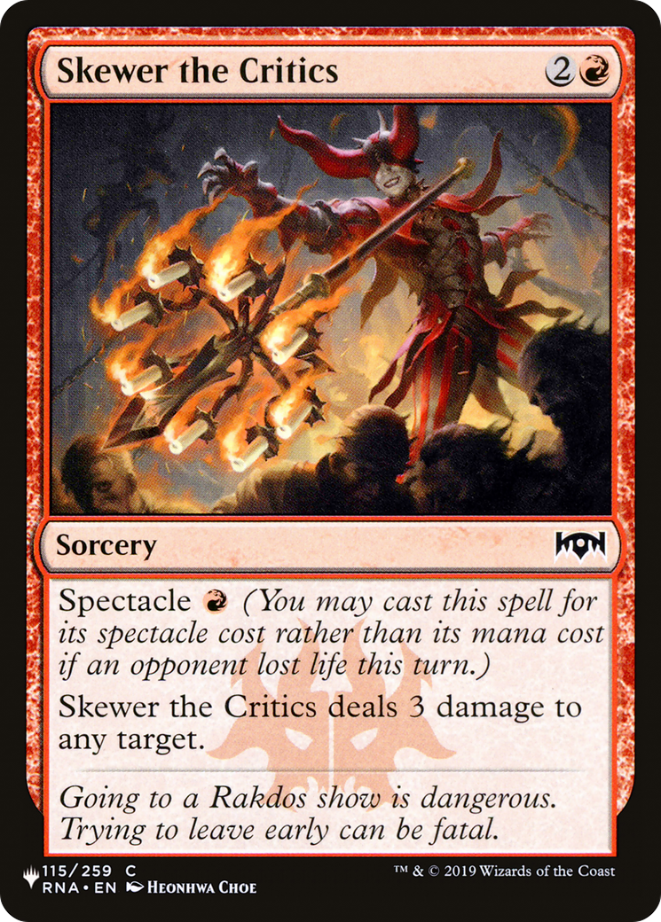 Skewer the Critics (LIST-RNA-115) [The List]
