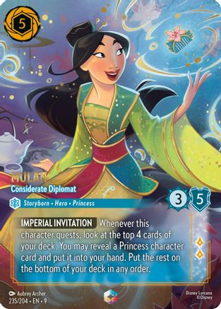 Mulan - Considerate Diplomat (Enchanted) (235/204) - Fabled Holofoil