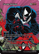 Savage Beating (Borderless) (MAR-026) [Marvel Eternal-Legal] Foil