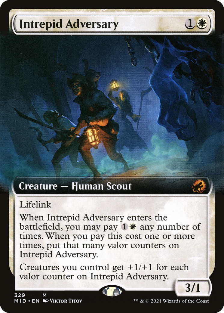 Intrepid Adversary (Extended Art) (MID-329) [Innistrad: Midnight Hunt]