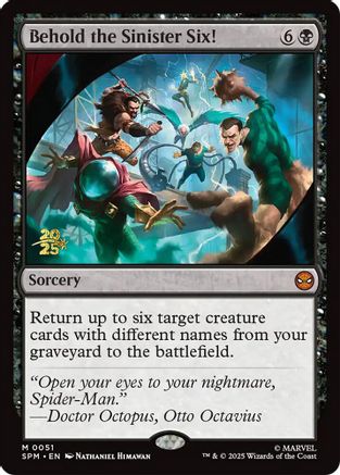 Behold the Sinister Six! (PRE-051) [Prerelease Cards] Foil
