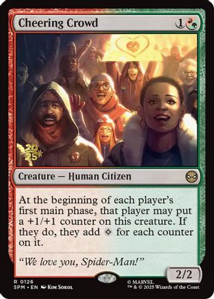 Cheering Crowd (PRE-126) [Prerelease Cards] Foil