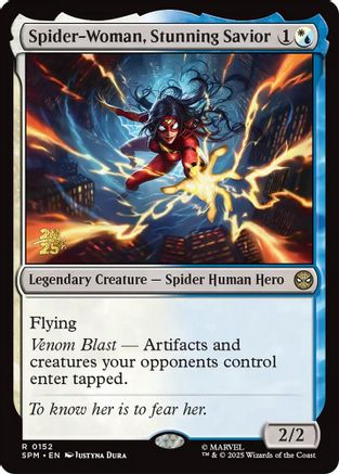 Spider-Woman, Stunning Savior (PRE-152) [Prerelease Cards] Foil