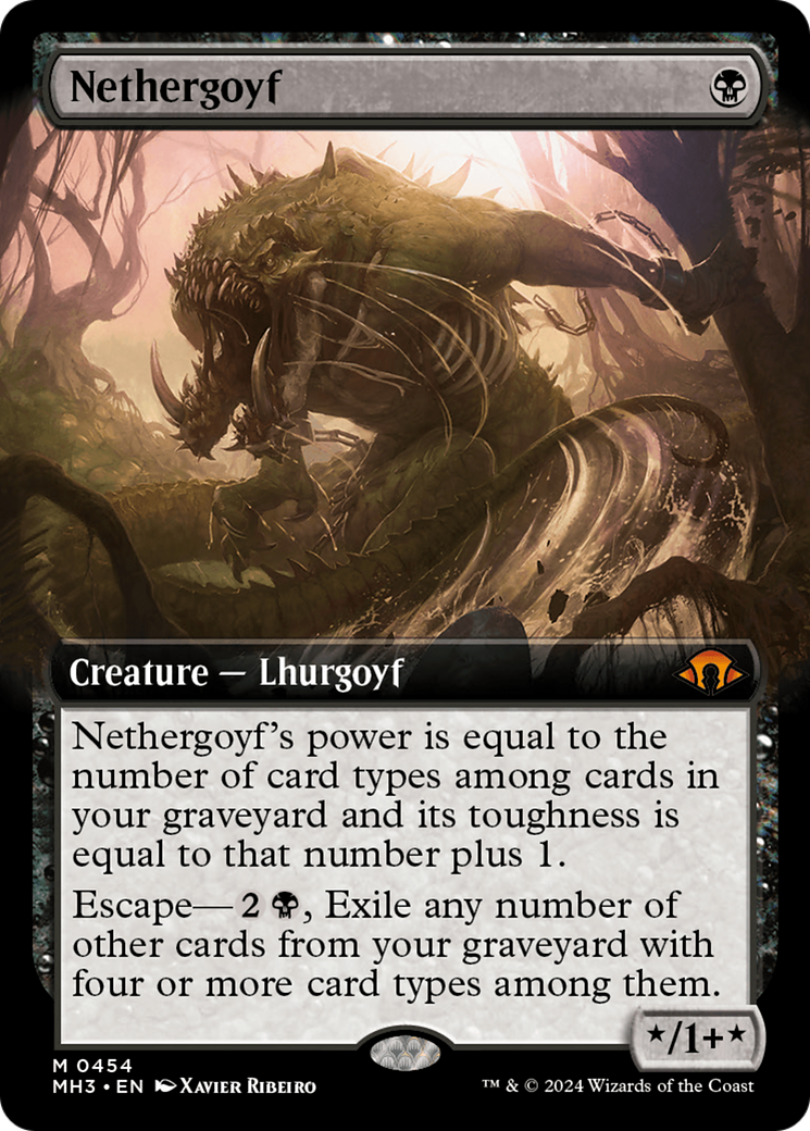 Nethergoyf (MH3-454) [Modern Horizons 3]: (Extended Art) Foil