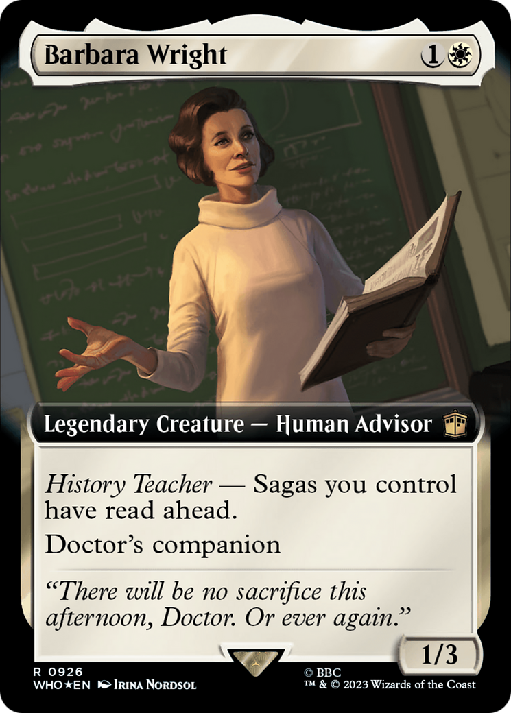 Barbara Wright (WHO-926) [Doctor Who]: (Extended Art) Foil