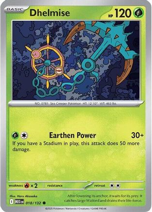 Dhelmise 18 - [ME01 Mega Evolution] Reverse Holofoil