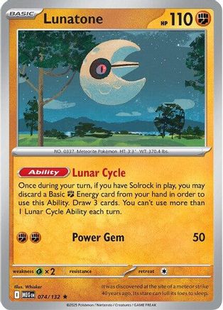 Lunatone 74 - [ME01 Mega Evolution] Reverse Holofoil