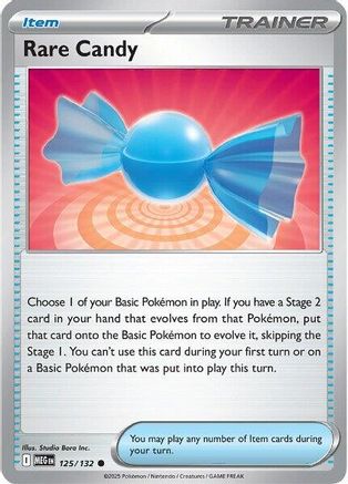 Rare Candy - 125/132 125 - [ME01 Mega Evolution] Reverse Holofoil