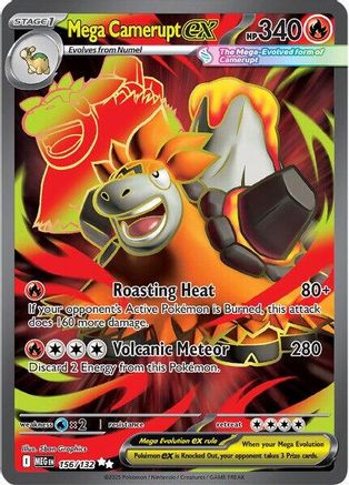 Mega Camerupt ex - 156/132 156 - [ME01 Mega Evolution] Holofoil