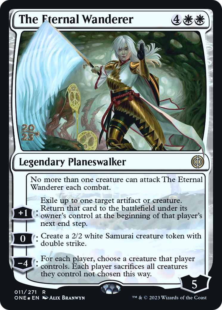The Eternal Wanderer (PRE-11S) [Phyrexia: All Will Be One Promos] Foil