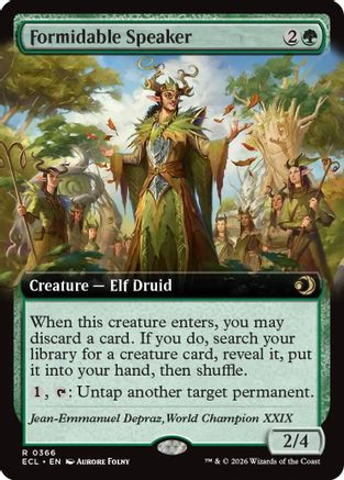 Formidable Speaker (Extended Art) (ECL-366) [Lorwyn Eclipsed] Foil