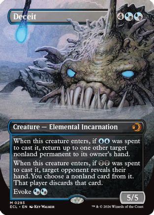 Deceit (Borderless) (ECL-293) [Lorwyn Eclipsed] Foil