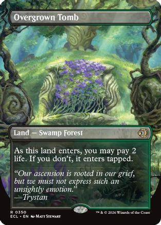 Overgrown Tomb (Borderless) (ECL-350) [Lorwyn Eclipsed] Foil