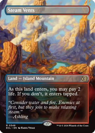 Steam Vents (Borderless) (ECL-348) [Lorwyn Eclipsed] Foil