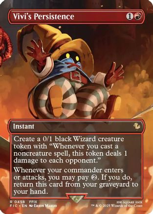 Vivi's Persistence (Borderless) (FIC-458) [Commander: FINAL FANTASY] Foil
