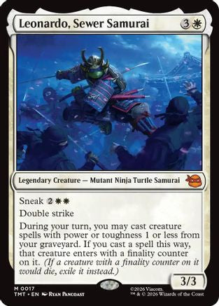 Leonardo, Sewer Samurai (TMT-017) [Teenage Mutant Ninja Turtles] Foil