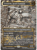 Leonardo, Sewer Samurai (Borderless) (Gold-Stamped Signature) (TMT-301) [Teenage Mutant Ninja Turtles] Foil